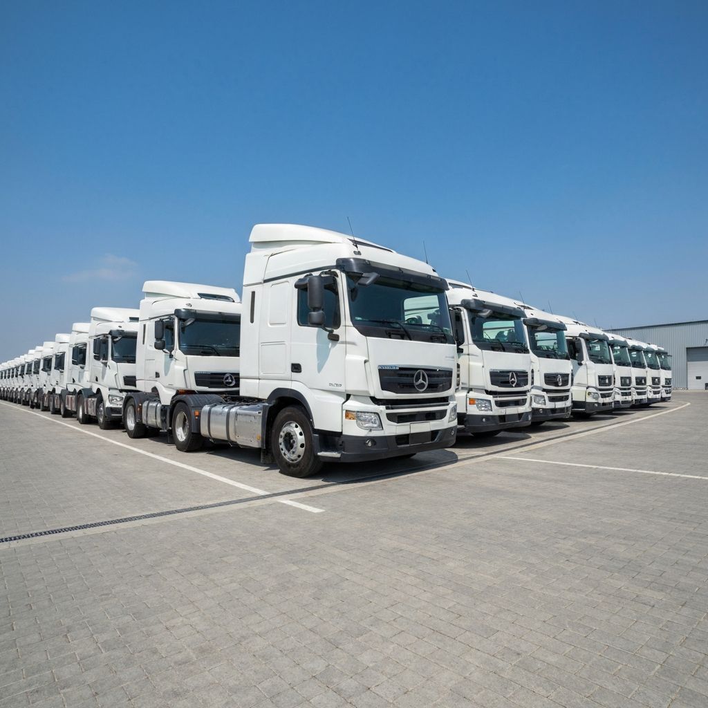 Mak Way Inc fleet of modern trucks
